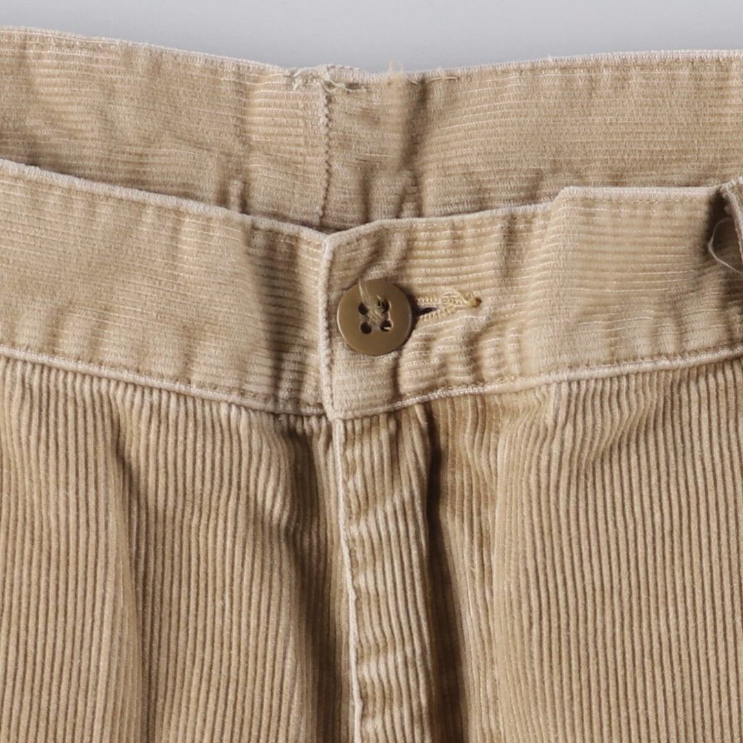 LANDS' END Corduroy Pants Men's Size W34 cotton Beige type Vintage Second Hand