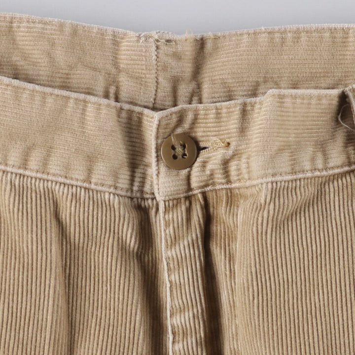 LANDS' END Corduroy Pants Men's Size W34 cotton Beige type Vintage Second Hand