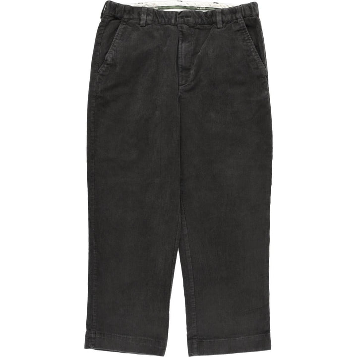 LLBean Wide Ribbed Corduroy Pants, Men's, Size W35 cotton Charcoal Vintage Second Hand