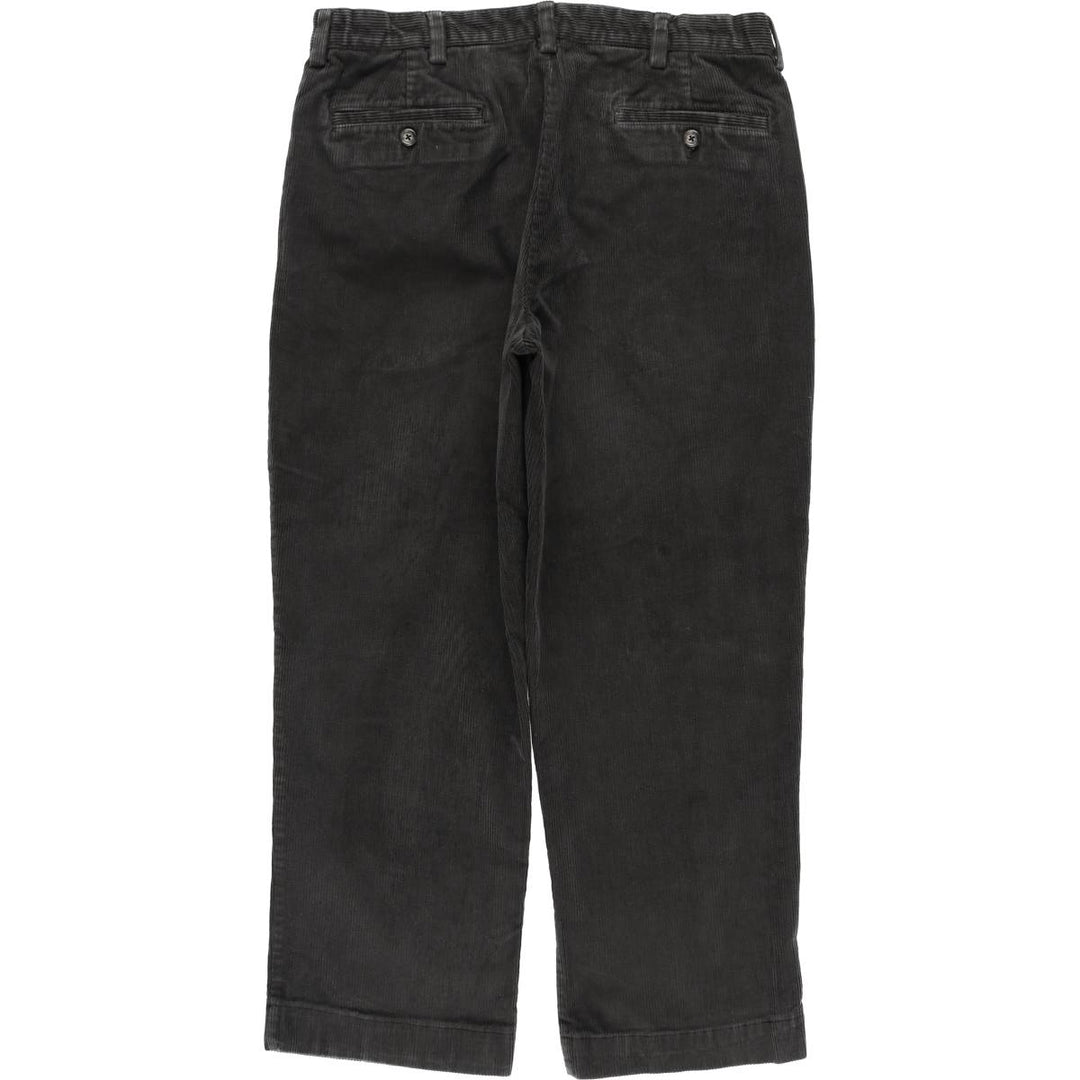 LLBean Wide Ribbed Corduroy Pants, Men's, Size W35 cotton Charcoal Vintage Second Hand