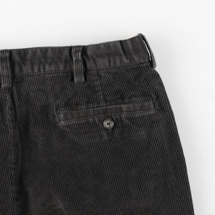 LLBean Wide Ribbed Corduroy Pants, Men's, Size W35 cotton Charcoal Vintage Second Hand