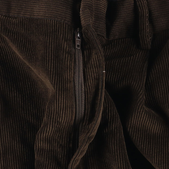 GEORGE Two-pleat Corduroy Pants Men's Size W34 polyester brown type Vintage Second Hand