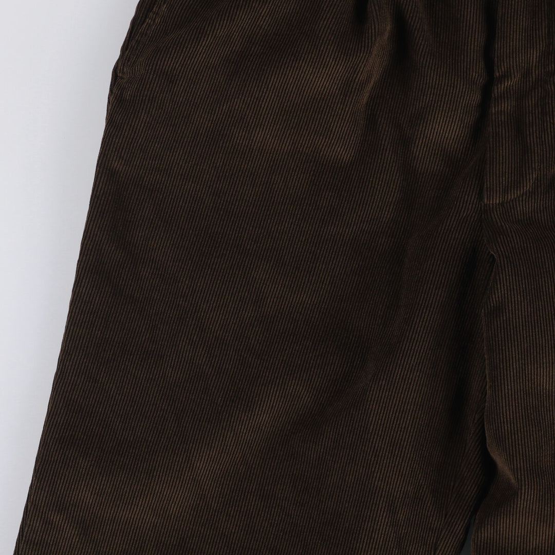 GEORGE Two-pleat Corduroy Pants Men's Size W34 polyester brown type Vintage Second Hand