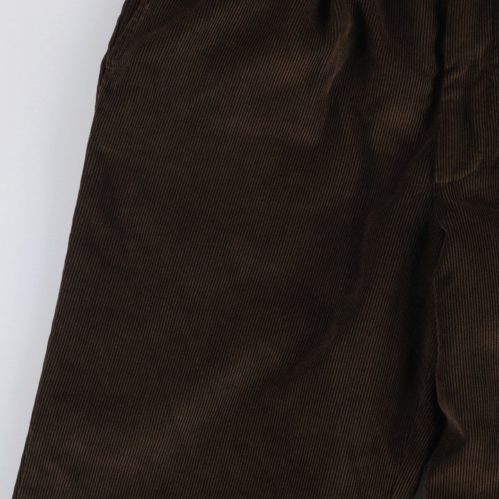 GEORGE Two-pleat Corduroy Pants Men's Size W34 polyester brown type Vintage Second Hand