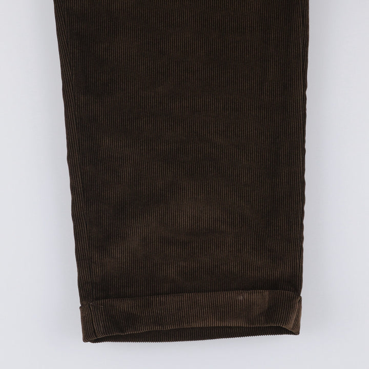 GEORGE Two-pleat Corduroy Pants Men's Size W34 polyester brown type Vintage Second Hand