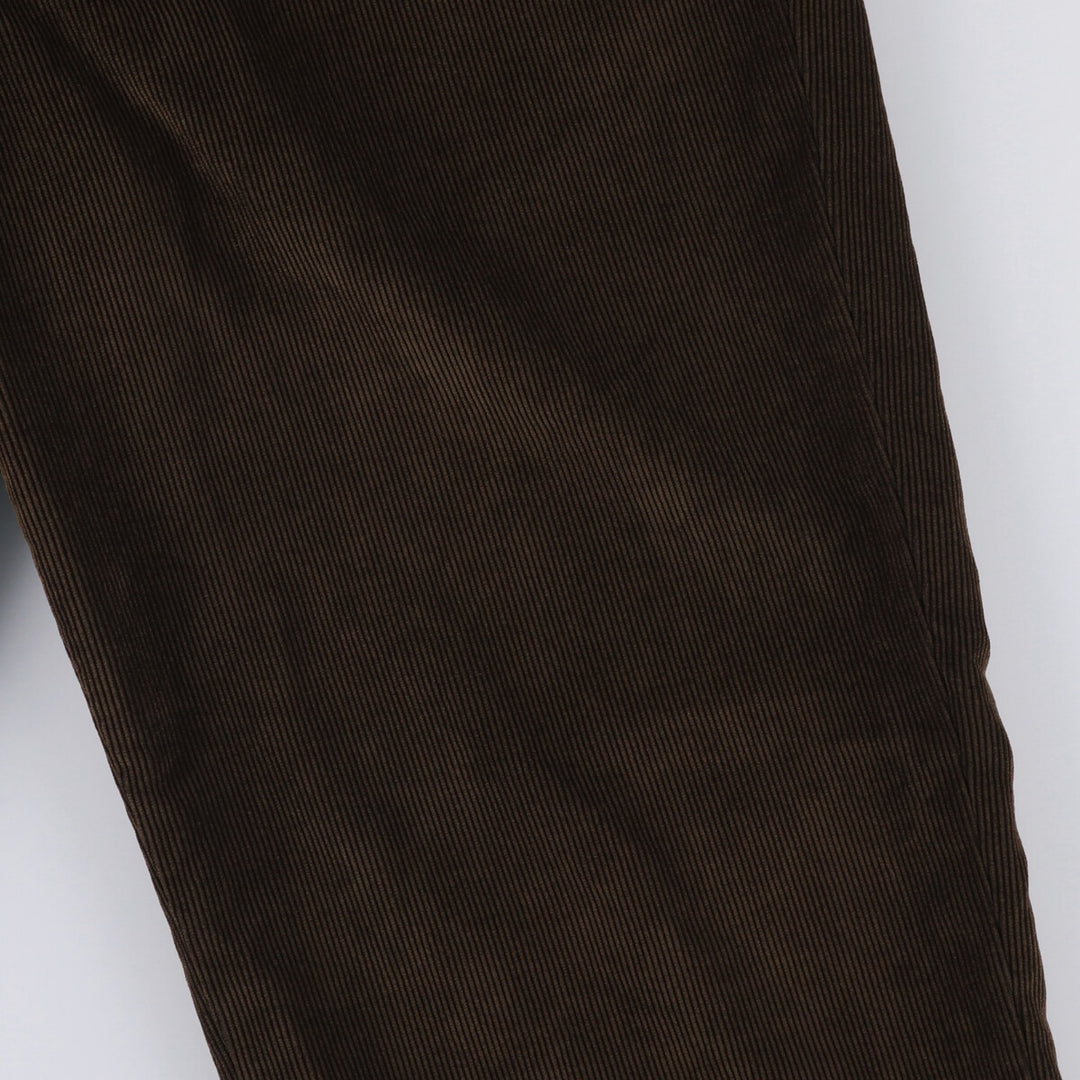 GEORGE Two-pleat Corduroy Pants Men's Size W34 polyester brown type Vintage Second Hand