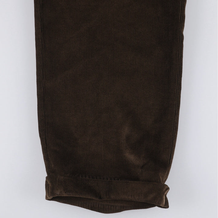 GEORGE Two-pleat Corduroy Pants Men's Size W34 polyester brown type Vintage Second Hand