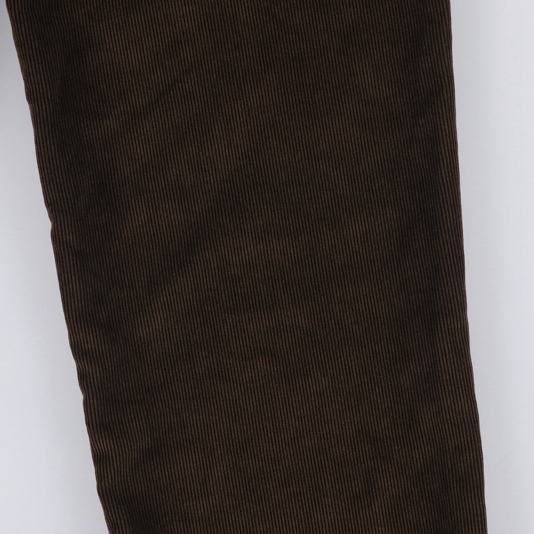 GEORGE Two-pleat Corduroy Pants Men's Size W34 polyester brown type Vintage Second Hand