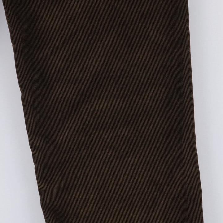 GEORGE Two-pleat Corduroy Pants Men's Size W34 polyester brown type Vintage Second Hand