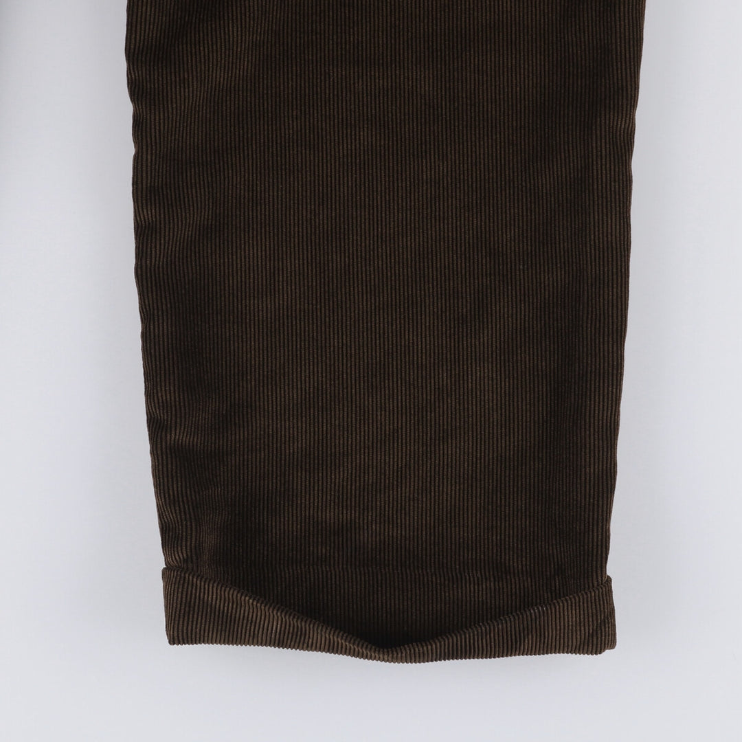 GEORGE Two-pleat Corduroy Pants Men's Size W34 polyester brown type Vintage Second Hand