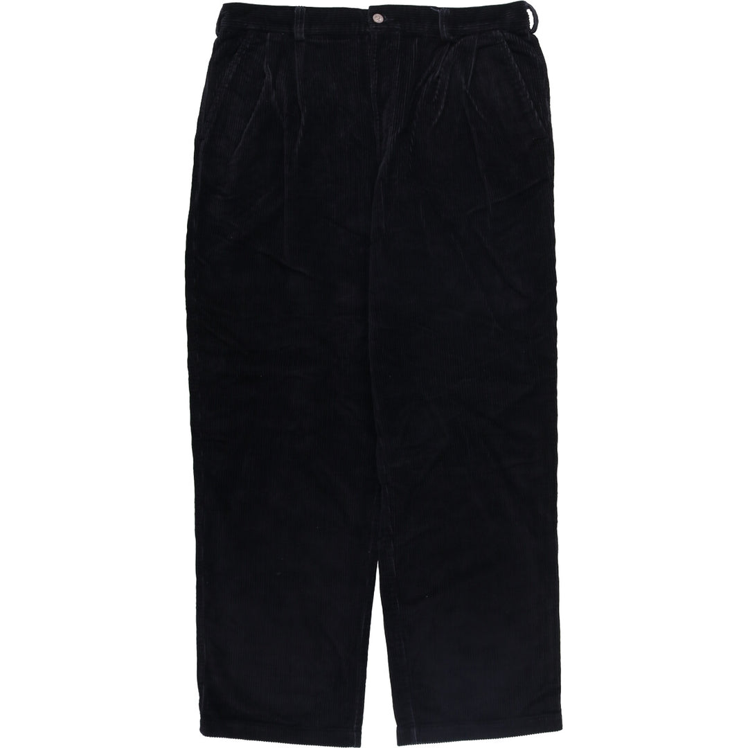 2000'S Pendleton Two-pleat Corduroy Pants Men's Size W34 cotton navy blue type Vintage Second Hand