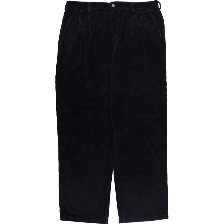 2000'S Pendleton Two-pleat Corduroy Pants Men's Size W34 cotton navy blue type Vintage Second Hand