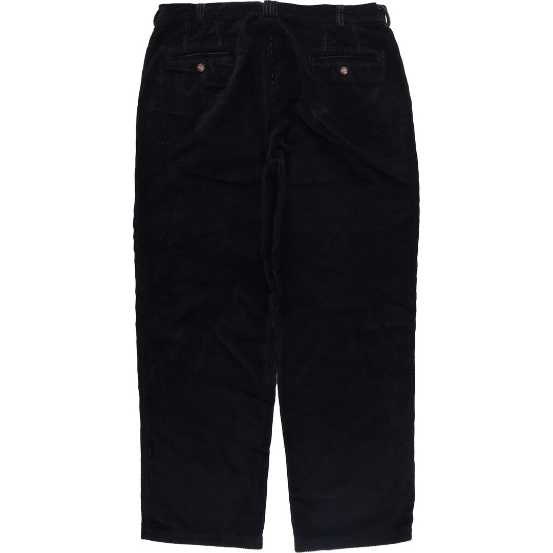 2000'S Pendleton Two-pleat Corduroy Pants Men's Size W34 cotton navy blue type Vintage Second Hand