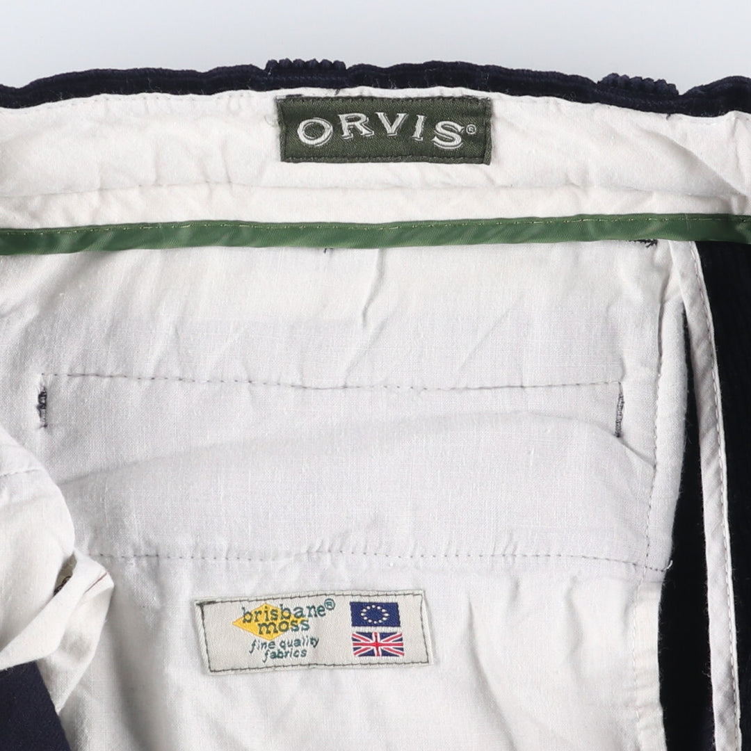 2000'S Orvis corduroy pants, men's size W36 cotton navy blue type Vintage Second Hand