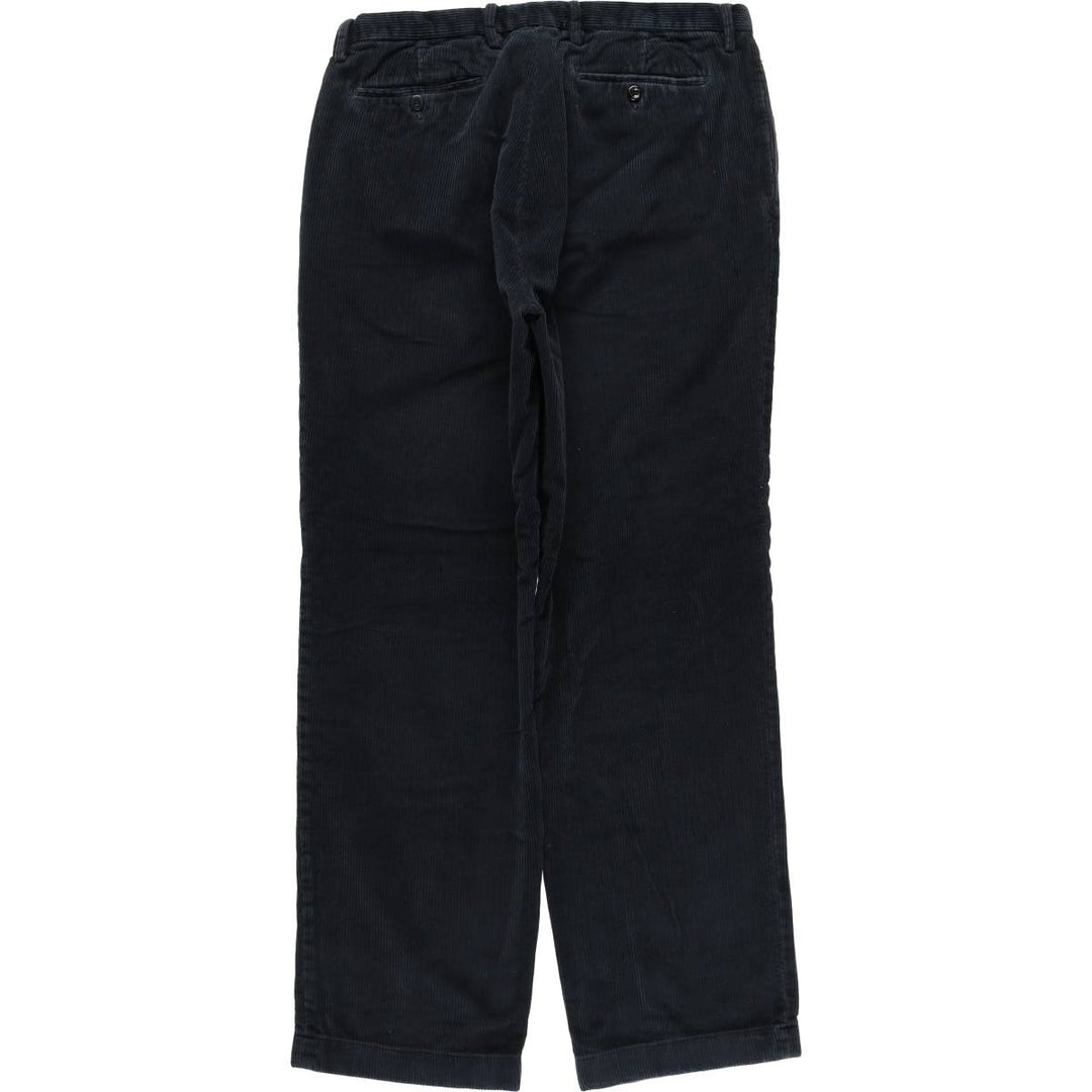 Nautica wide-wale corduroy pants, men's size W35 (approx.) cotton navy blue type Vintage Second Hand