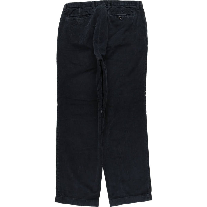 Nautica wide-wale corduroy pants, men's size W35 (approx.) cotton navy blue type Vintage Second Hand