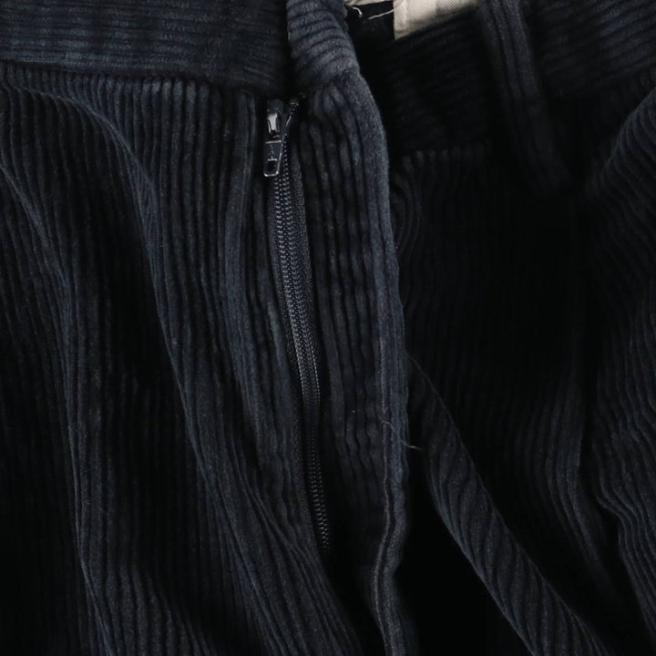 Nautica wide-wale corduroy pants, men's size W35 (approx.) cotton navy blue type Vintage Second Hand
