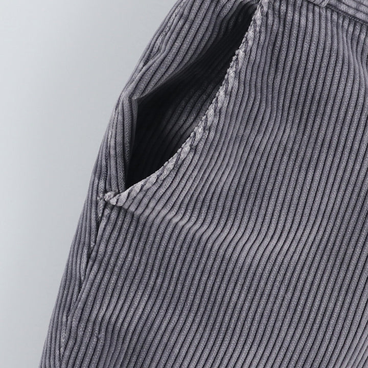 DAY'S Wide Ribbed Corduroy Pants, Men's, Vintage, Size 33 cotton gray type Vintage Second Hand