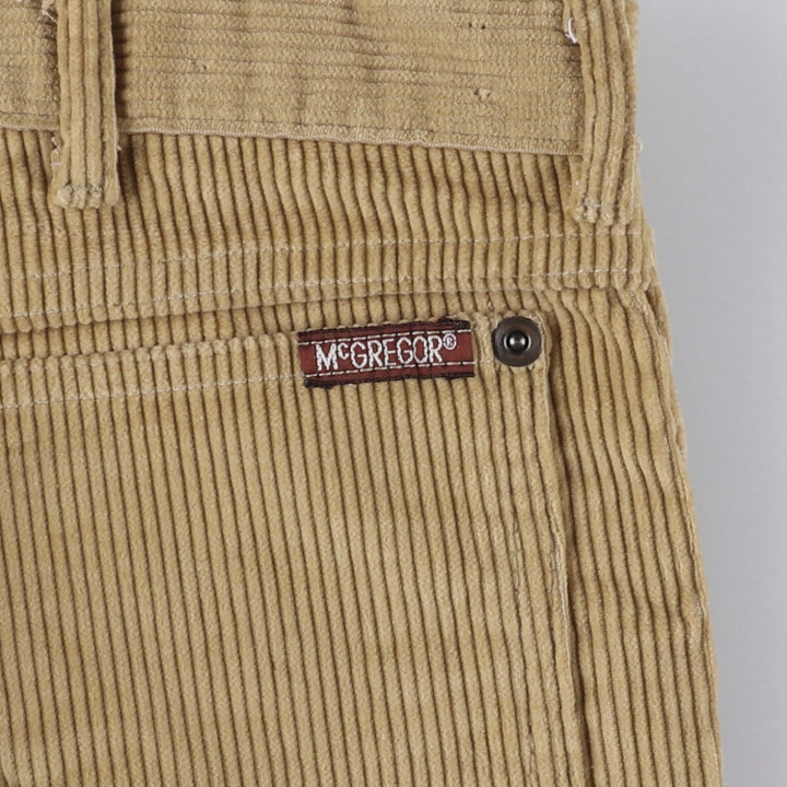 Vintage 70s-80'S McGREGOR corduroy pants, men's size W33. unclear brown type Vintage Second Hand