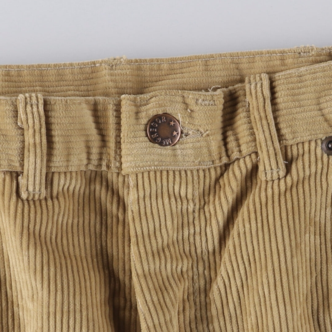Vintage 70s-80'S McGREGOR corduroy pants, men's size W33. unclear brown type Vintage Second Hand