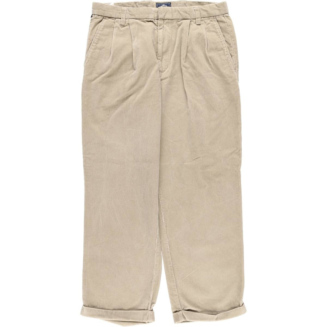 Dockers Relaxed Fit Two-Pleat Corduroy Pants, Men's W35 (approx.) cotton Beige type Vintage Second Hand