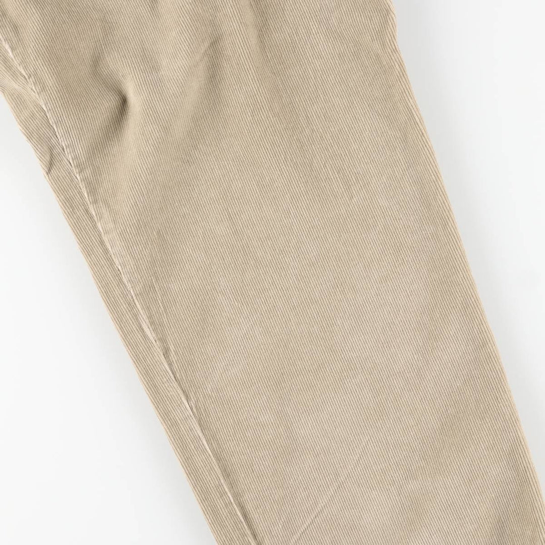 Dockers Relaxed Fit Two-Pleat Corduroy Pants, Men's W35 (approx.) cotton Beige type Vintage Second Hand
