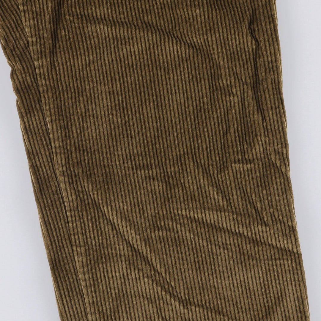 Haggar Black Label wide-wale two-pleat corduroy pants, men's, size W33, vintage cotton Khaki type brown Vintage Second Hand