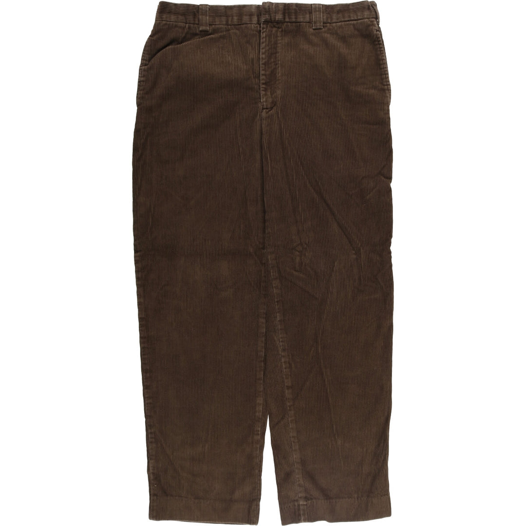 90s-00'S LLBean Classic Fit Corduroy Pants, Men's, Size W35, Vintage cotton Khaki type sage green Vintage Second Hand