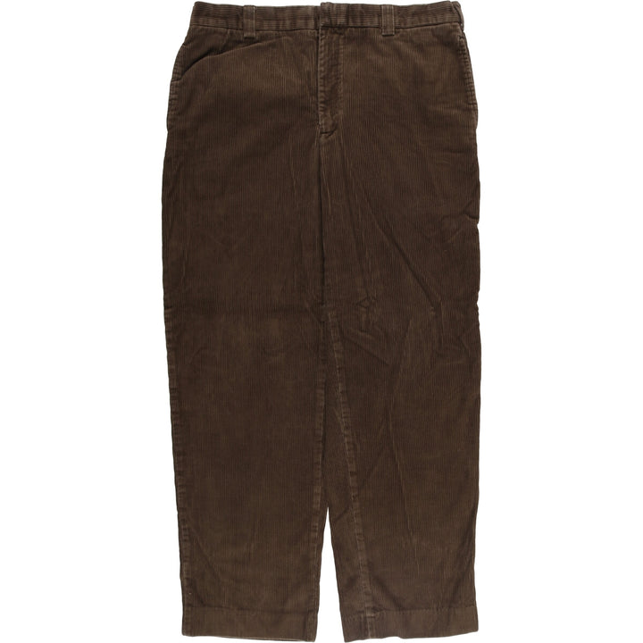 90s-00'S LLBean Classic Fit Corduroy Pants, Men's, Size W35, Vintage cotton Khaki type sage green Vintage Second Hand
