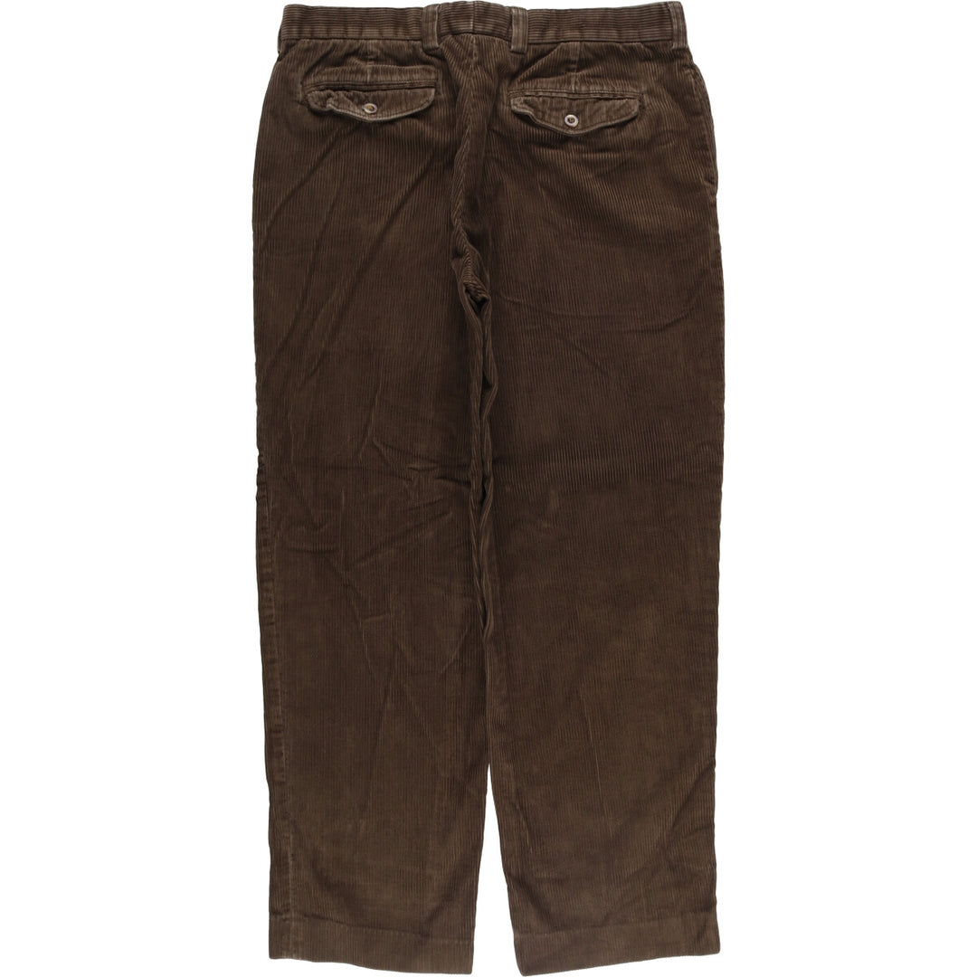 90s-00'S LLBean Classic Fit Corduroy Pants, Men's, Size W35, Vintage cotton Khaki type sage green Vintage Second Hand