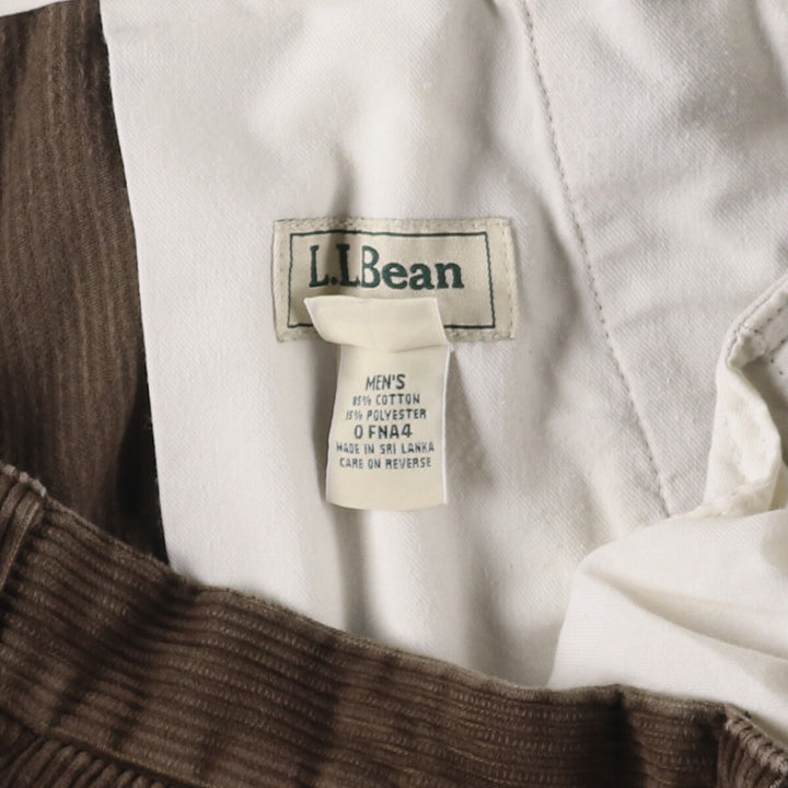 90s-00'S LLBean Classic Fit Corduroy Pants, Men's, Size W35, Vintage cotton Khaki type sage green Vintage Second Hand