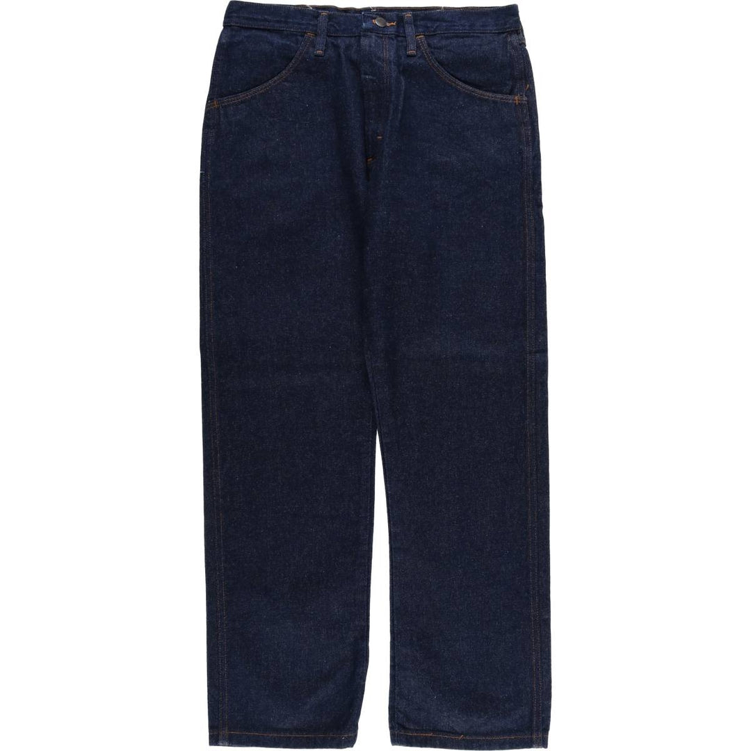 Dark navy RUSTLER straight denim pants, men's size W33 cotton navy blue type Vintage Second Hand