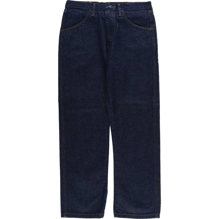Dark navy RUSTLER straight denim pants, men's size W33 cotton navy blue type Vintage Second Hand