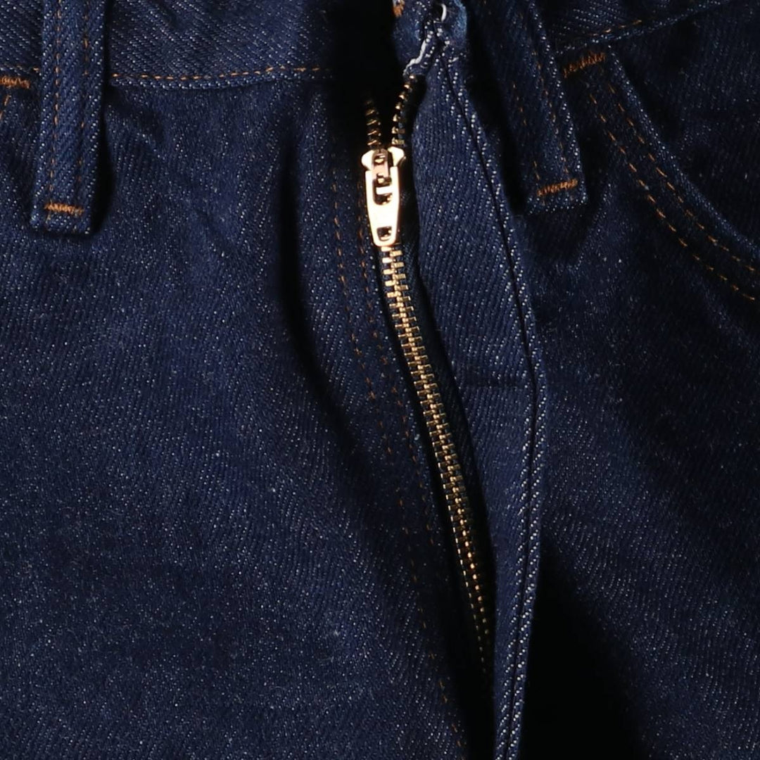 Dark navy RUSTLER straight denim pants, men's size W33 cotton navy blue type Vintage Second Hand