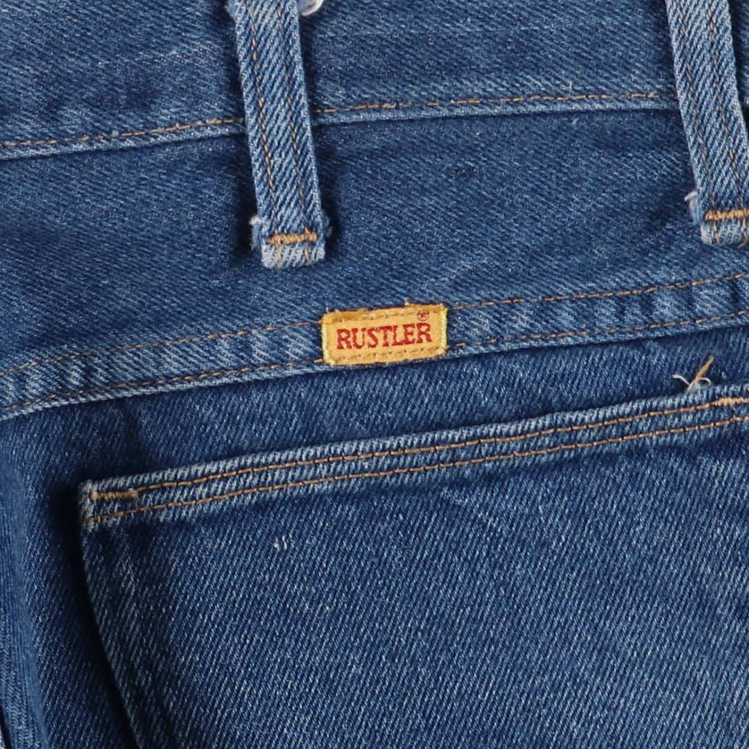 Rustler RUSTLER Men's Straight Denim Pants (Size W32) unclear blue type Vintage Second Hand