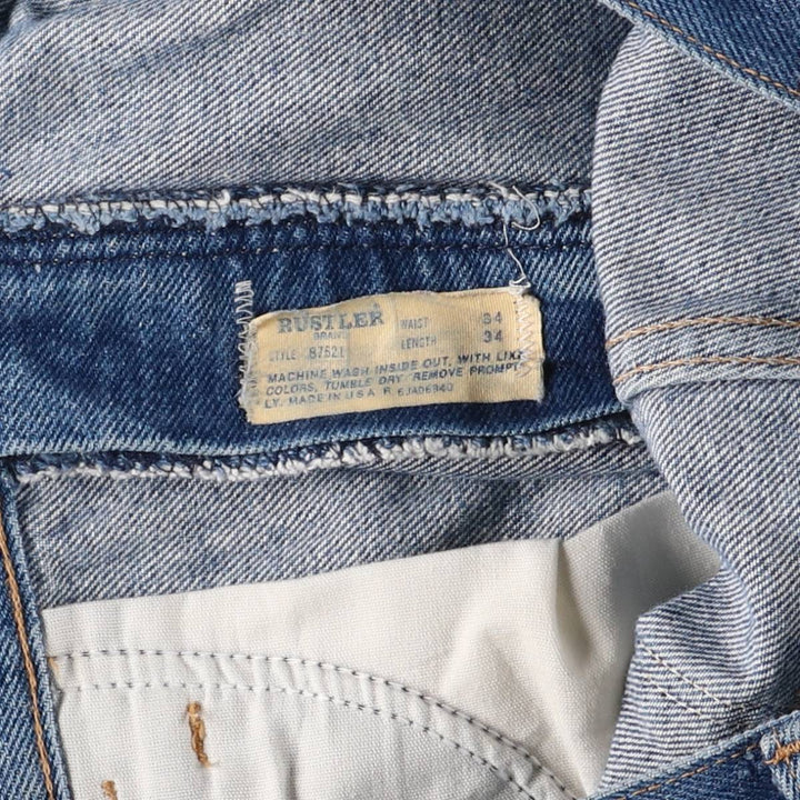 Rustler RUSTLER Men's Straight Denim Pants (Size W32) unclear blue type Vintage Second Hand