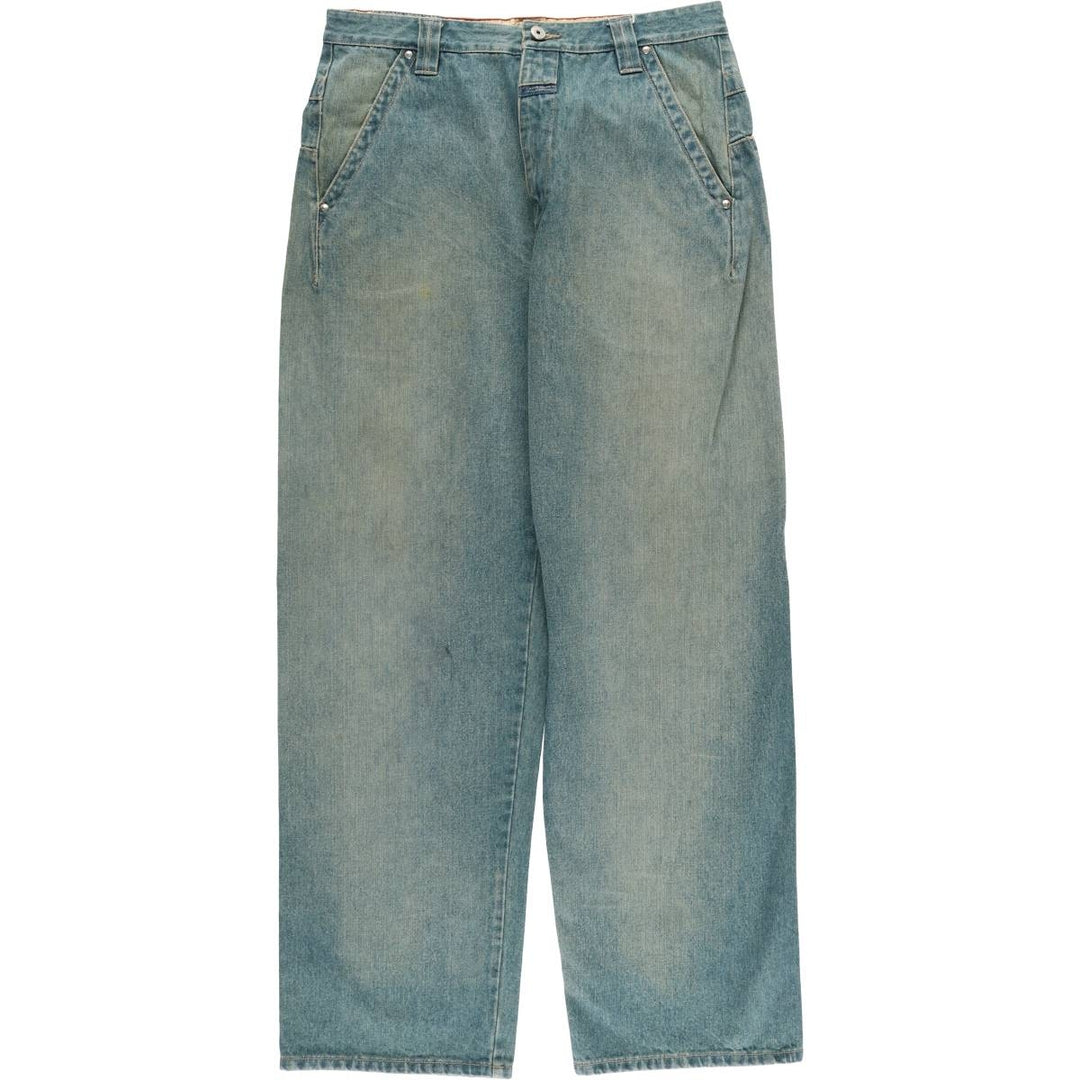 Marithe Francois Girbaud Men's Straight Denim Pants (Size W34) cotton blue type Vintage Second Hand