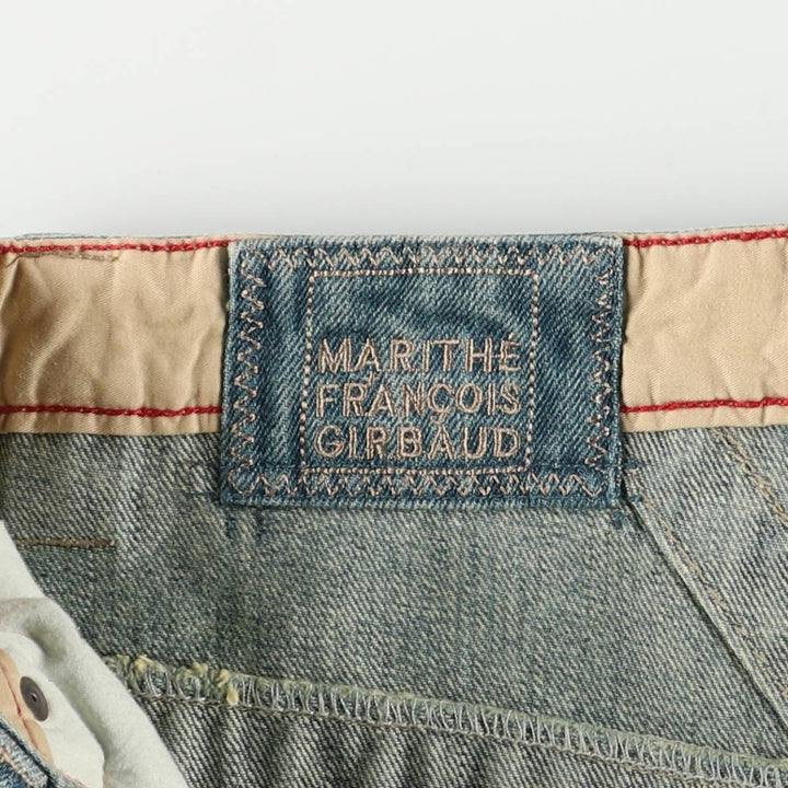 Marithe Francois Girbaud Men's Straight Denim Pants (Size W34) cotton blue type Vintage Second Hand