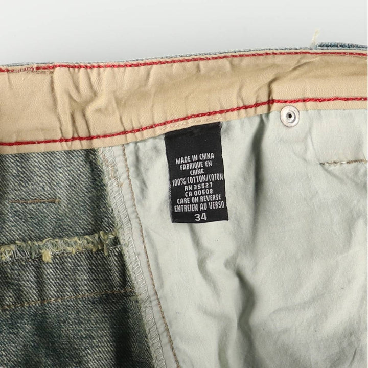 Marithe Francois Girbaud Men's Straight Denim Pants (Size W34) cotton blue type Vintage Second Hand