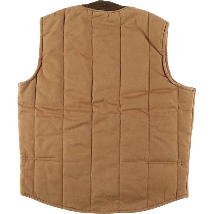 Vintage padded duck vest, men's size XL unclear ocher yellow type Vintage Second Hand