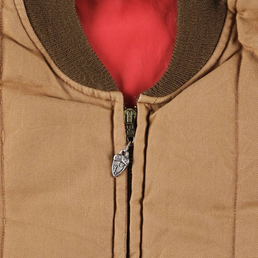 Vintage padded duck vest, men's size XL unclear ocher yellow type Vintage Second Hand