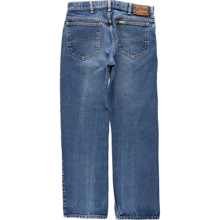 70s-80'S LL Bean Straight Denim Pants, Made in USA, Men's Size W31 (approx.), Vintage cotton blue type Vintage Second Hand