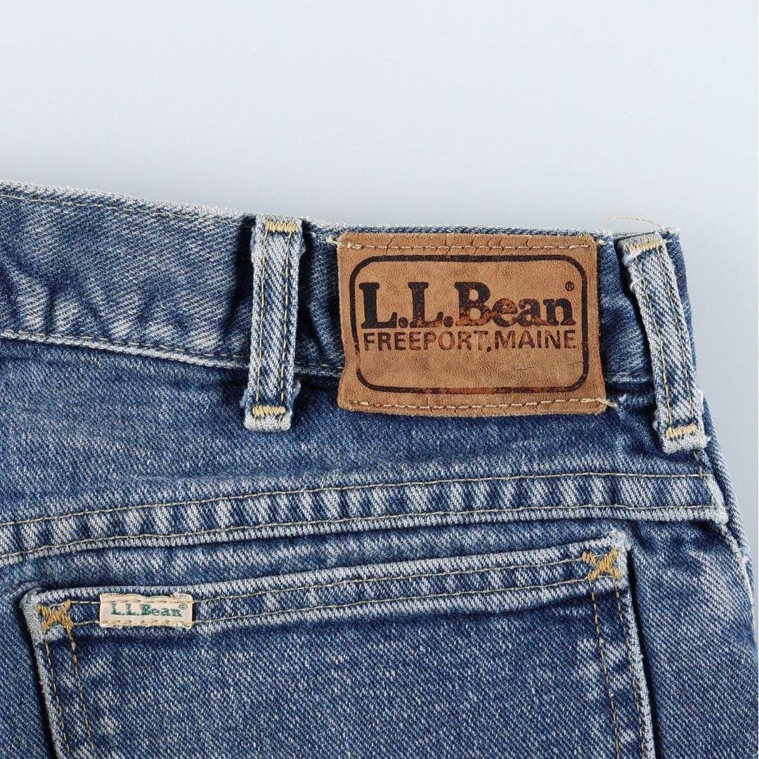 70s-80'S LL Bean Straight Denim Pants, Made in USA, Men's Size W31 (approx.), Vintage cotton blue type Vintage Second Hand