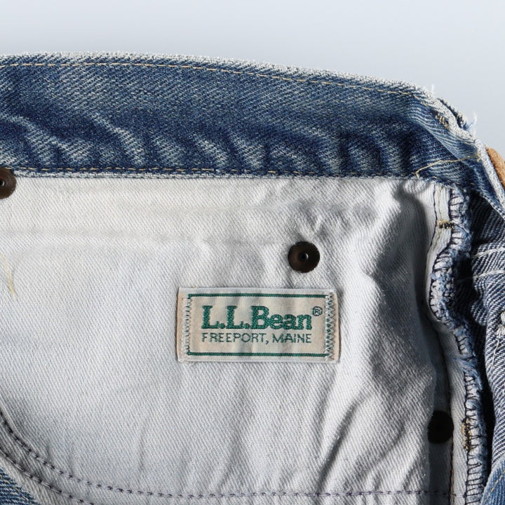 70s-80'S LL Bean Straight Denim Pants, Made in USA, Men's Size W31 (approx.), Vintage cotton blue type Vintage Second Hand