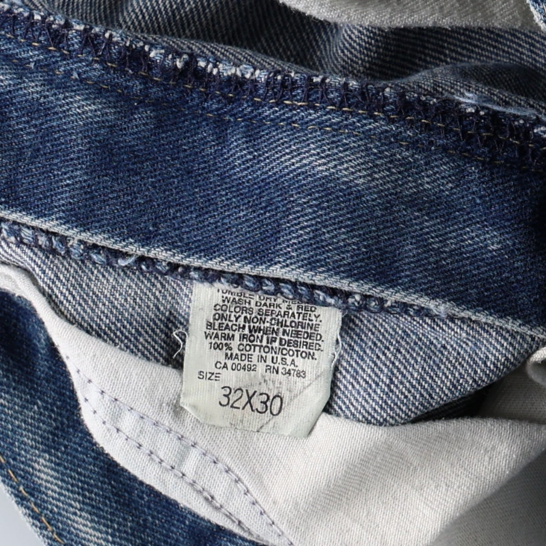 70s-80'S LL Bean Straight Denim Pants, Made in USA, Men's Size W31 (approx.), Vintage cotton blue type Vintage Second Hand