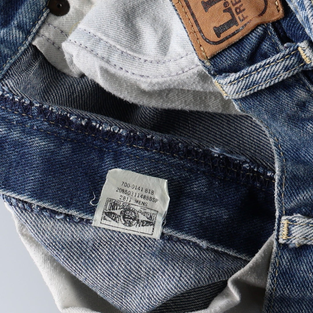 70s-80'S LL Bean Straight Denim Pants, Made in USA, Men's Size W31 (approx.), Vintage cotton blue type Vintage Second Hand