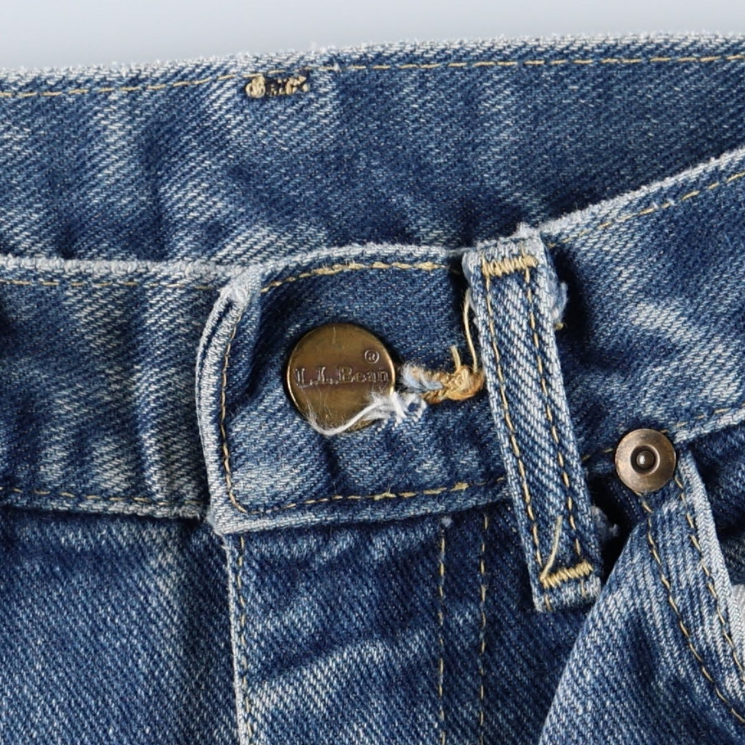 70s-80'S LL Bean Straight Denim Pants, Made in USA, Men's Size W31 (approx.), Vintage cotton blue type Vintage Second Hand