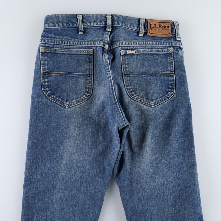 70s-80'S LL Bean Straight Denim Pants, Made in USA, Men's Size W31 (approx.), Vintage cotton blue type Vintage Second Hand