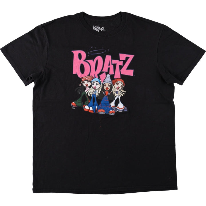 BRATZ character print T-shirt, men's size L (equivalent) cotton black type Vintage Second Hand