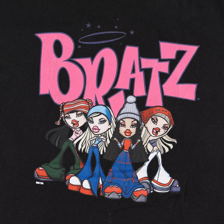 BRATZ character print T-shirt, men's size L (equivalent) cotton black type Vintage Second Hand